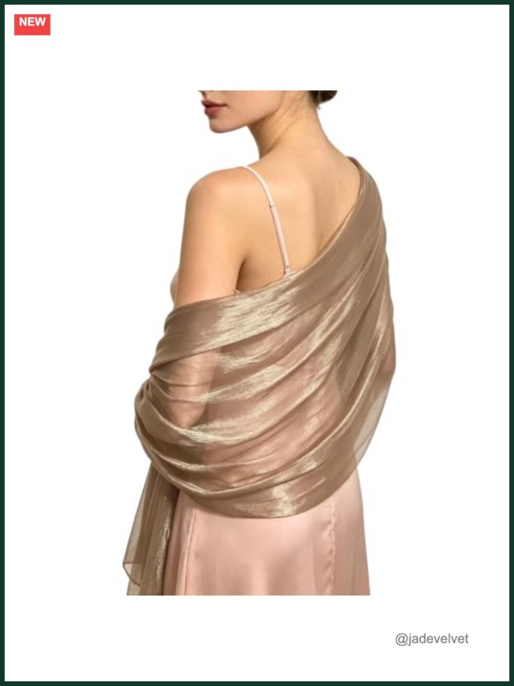 Sheer Chiffon Shawl Wrap Sparkly Scarf for Evening Dress Party Wedding